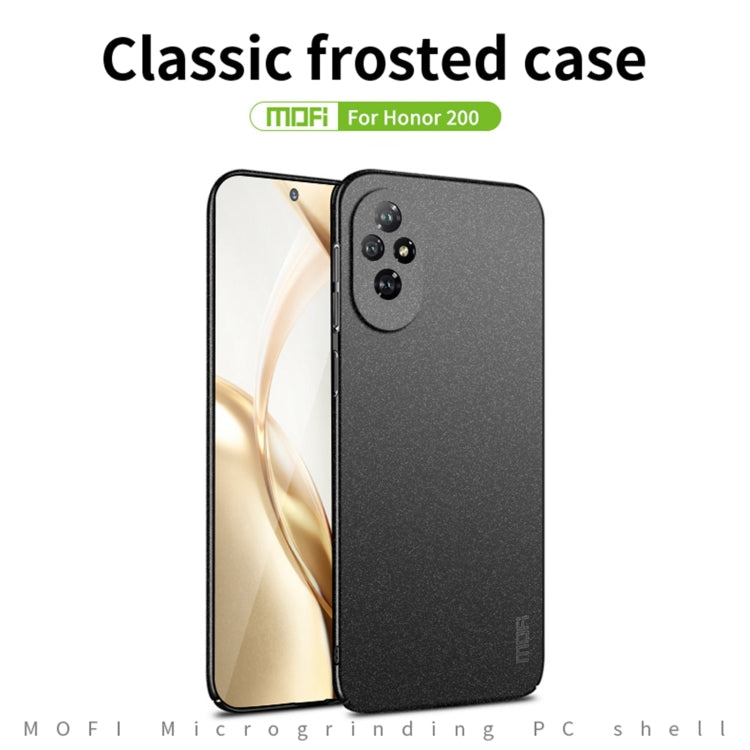 For Honor 200 MOFI Fandun Series Frosted PC Ultra-thin All-inclusive Phone Case(Green) - Honor Cases by MOFI | Online Shopping UK | buy2fix