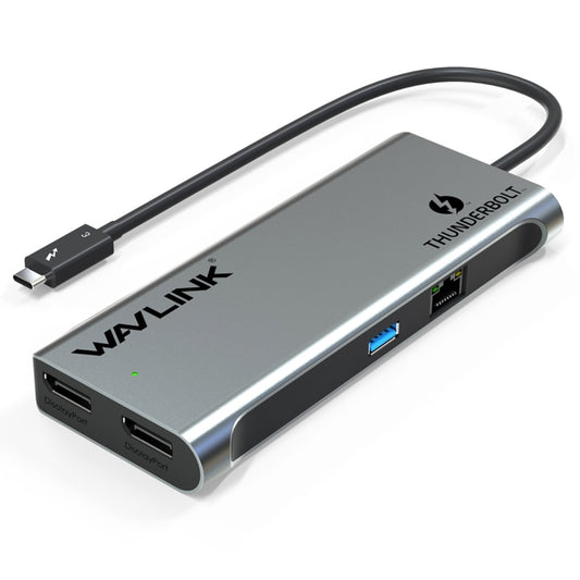 WAVLINK WL-UTD05 Multi-Function 4-in-1 Extender Type-C to DP Thunderbolt 3 Connector 4K Transfer - USB HUB by WAVLINK | Online Shopping UK | buy2fix