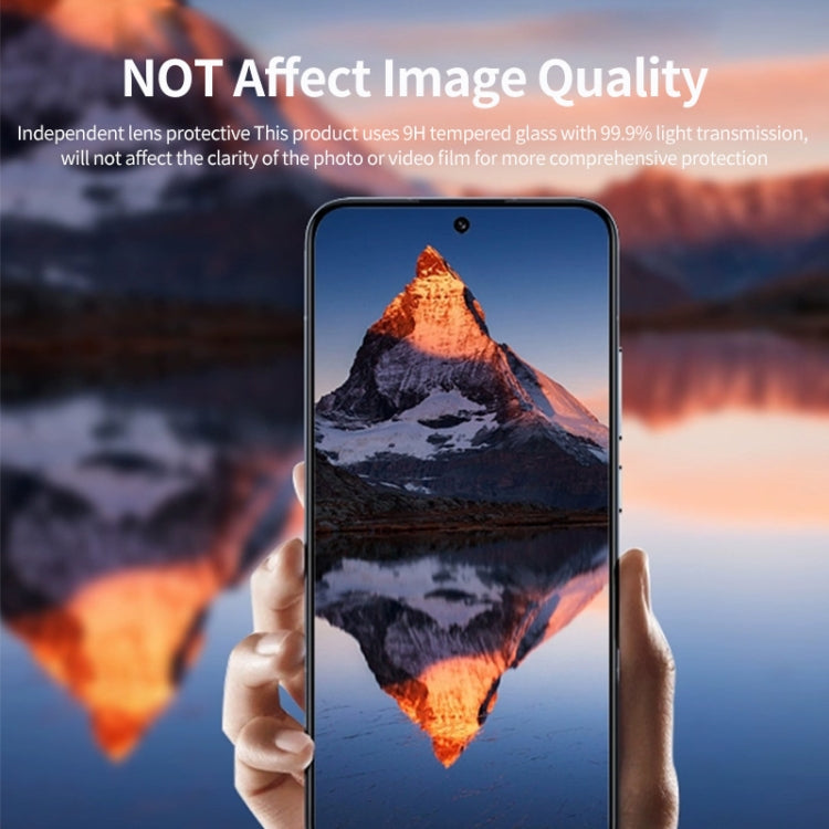 For Redmi K70 / K70 Pro / K70E ENKAY Hat-Prince 9H Rear Camera Lens Aluminium Alloy Tempered Glass Film(Silver) - K70 Tempered Glass by ENKAY | Online Shopping UK | buy2fix