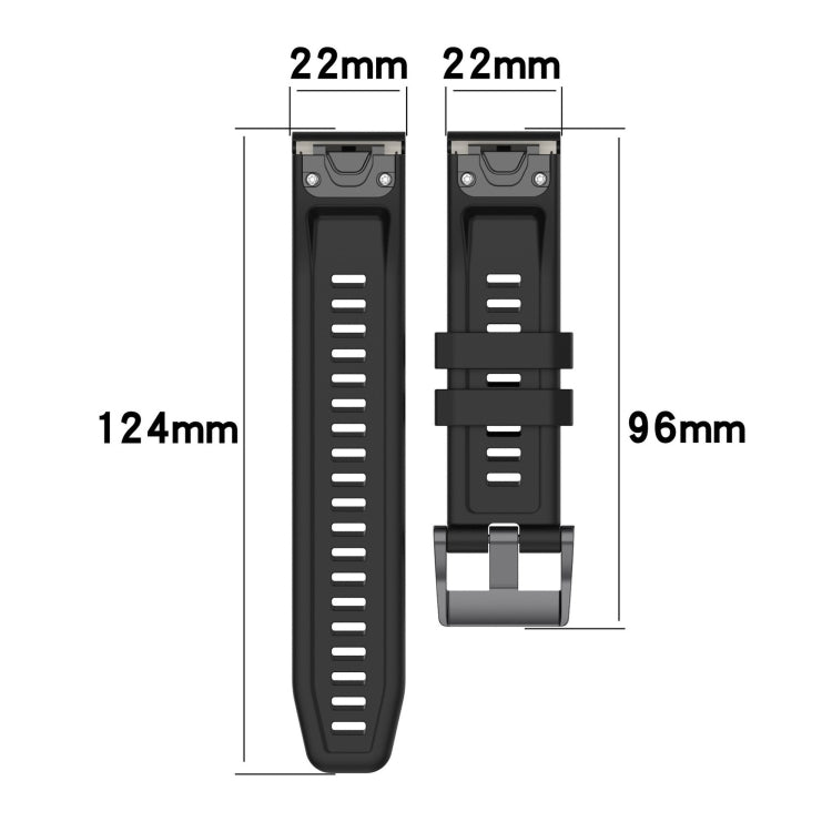 For Garmin Forerunner 965 / 955 / 945 / 935 Solid Color Black Buckle Silicone Quick Release Watch Band(Red) - Watch Bands by buy2fix | Online Shopping UK | buy2fix