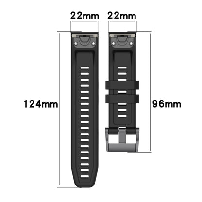 For Garmin Descent G1 / G1 Solar Solid Color Black Buckle Silicone Quick Release Watch Band(Dark Green) - Watch Bands by buy2fix | Online Shopping UK | buy2fix