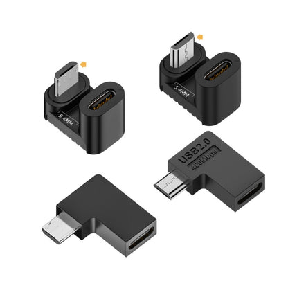 Type-C Female to Micro USB Male Adapter Data Charging Transmission, Specification:Type-C Female to Micro Male U Shape Front - Cable & Adapters by buy2fix | Online Shopping UK | buy2fix