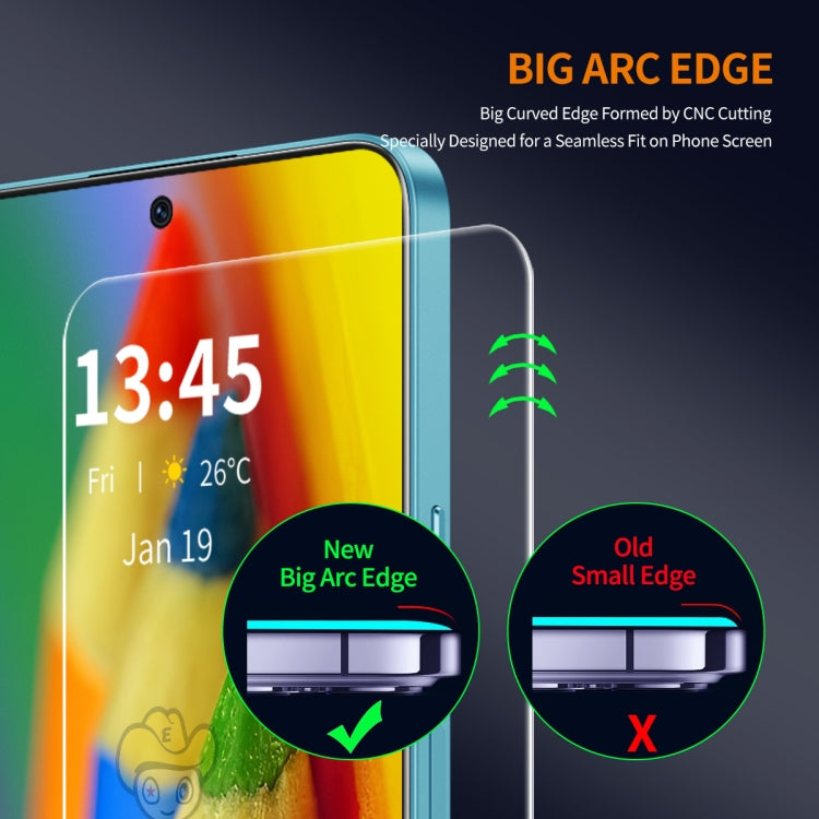 For Honor 300 2pcs ENKAY 9H Big Arc Edge High Aluminum-silicon Tempered Glass Film - Honor Tempered Glass by ENKAY | Online Shopping UK | buy2fix