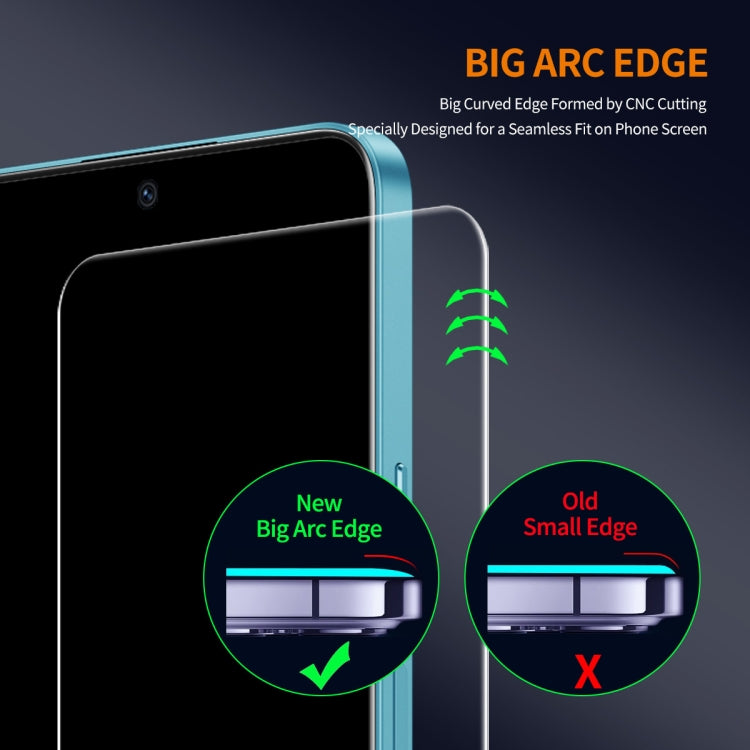 For Asus ROG Phone 8 5pcs ENKAY 9H Big Arc Edge High Aluminum-silicon Tempered Glass Film - ASUS Tempered Glass by ENKAY | Online Shopping UK | buy2fix