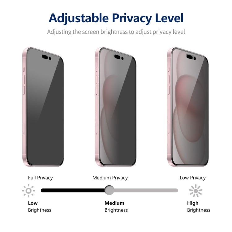 For iPhone 15 Plus 5pcs ENKAY Hat-Prince 360 Degree Anti-peeping Privacy Full Screen Tempered Glass Film - iPhone 15 Plus Tempered Glass by ENKAY | Online Shopping UK | buy2fix