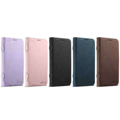 For iPhone 14 Plus SUTENI J07 Multifunctional Horizontal Flip Magsafe Leather Phone Case(Purple) - iPhone 14 Plus Cases by Suteni | Online Shopping UK | buy2fix