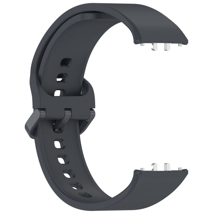 For Samsung Galaxy Fit 3 SM-R390 Solid Color Buckle Silicone Watch Band(Dark Gray) - Watch Bands by buy2fix | Online Shopping UK | buy2fix