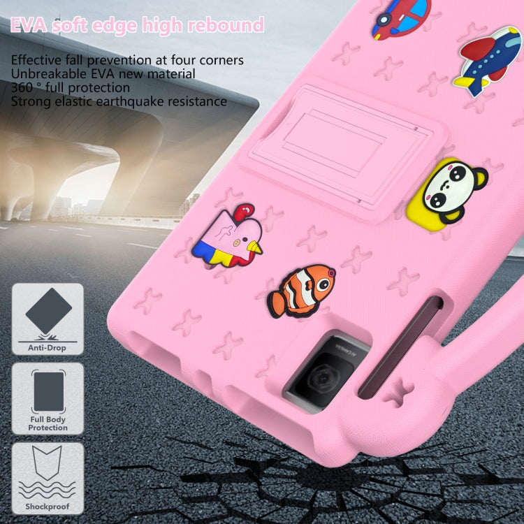 For Blackview Oscal Pad 15 2023 10.36/Tab 11 Handle Kickstand Children EVA Shockproof Tablet Case(Pink) - Others by buy2fix | Online Shopping UK | buy2fix