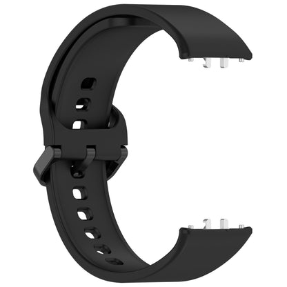 For Samsung Galaxy Fit 3 Solid Color Colorful Buckle Silicone Watch Band(Black) - Watch Bands by buy2fix | Online Shopping UK | buy2fix