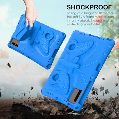 For Samsung Galaxy Tab S9 FE X510 Butterfly Bracket EVA Shockproof Tablet Case(Blue) - Galaxy Tab S9 FE by buy2fix | Online Shopping UK | buy2fix