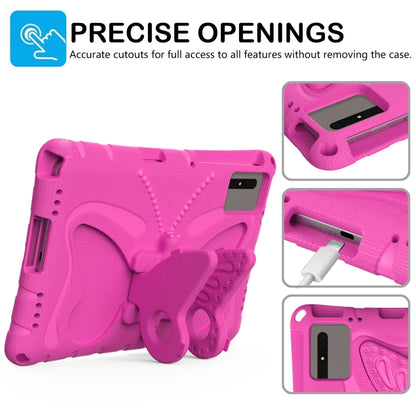 For Samsung Galaxy Tab S9 11 X710 Butterfly Bracket EVA Shockproof Tablet Case(Rose Red) - Other Galaxy Tab PC by buy2fix | Online Shopping UK | buy2fix