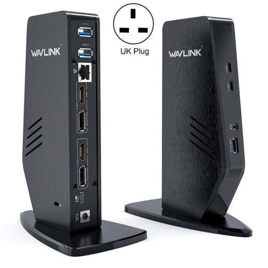 WAVLINK UG69PD5 USB-C HD 60Hz Monitor Adapter Dual 4K Display Docking Station, Plug:UK Plug - USB HUB by WAVLINK | Online Shopping UK | buy2fix