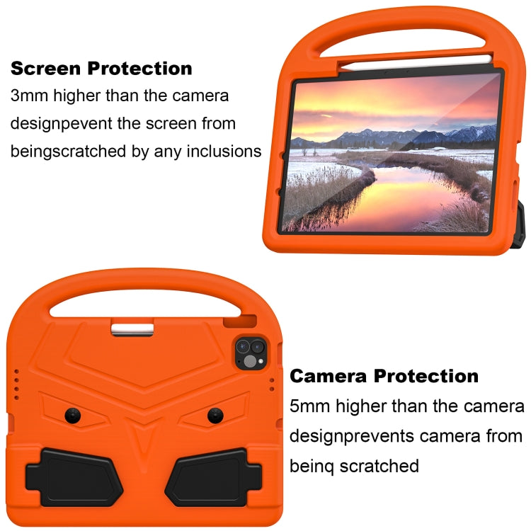 For iPad Air 11 2024 Sparrow Style Shockproof Kickstand EVA Tablet Case(Orange) - iPad Air 11 2024 Cases by buy2fix | Online Shopping UK | buy2fix