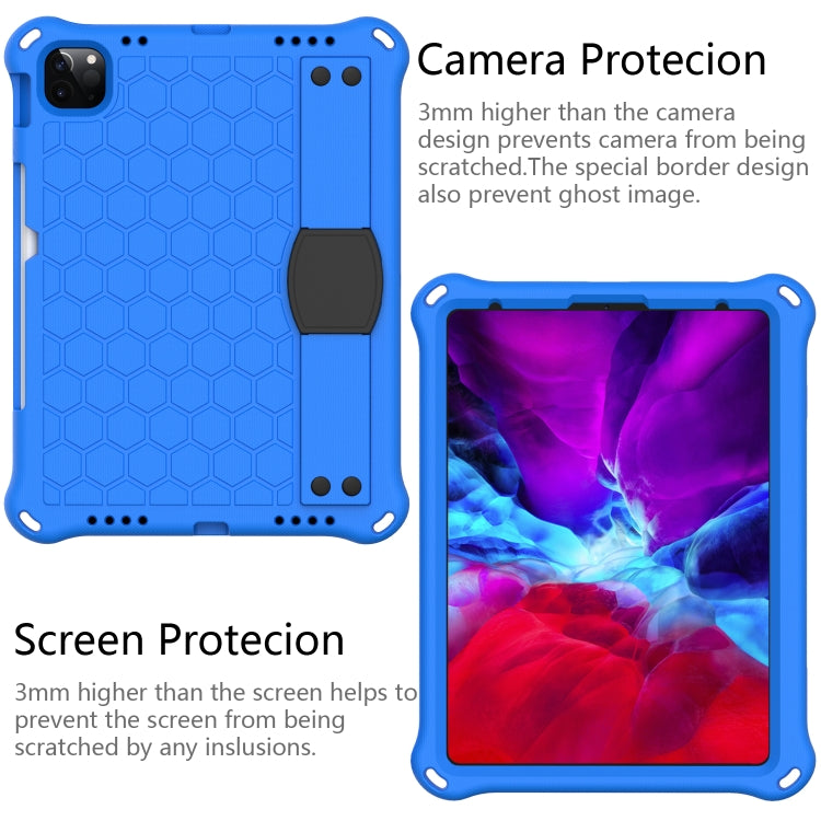 For iPad Air 11 2024 Honeycomb EVA Hybrid PC Tablet Case with Strap(Blue+Black) - iPad Air 11 2024 Cases by buy2fix | Online Shopping UK | buy2fix