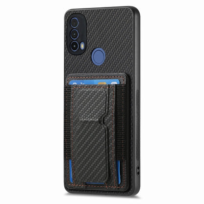 For Motorola Moto G 5G 2024 4G Carbon Fiber Fold Stand Elastic Card Bag Phone Case(Black) - Motorola Cases by buy2fix | Online Shopping UK | buy2fix