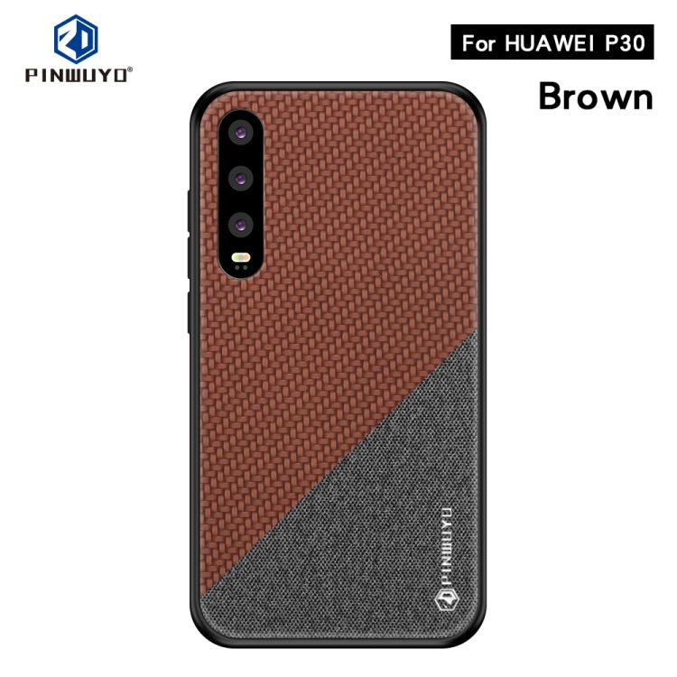 PINWUYO Honors Series Shockproof PC + TPU Protective Case for Huawei P30(Brown) - Huawei Cases by PINWUYO | Online Shopping UK | buy2fix