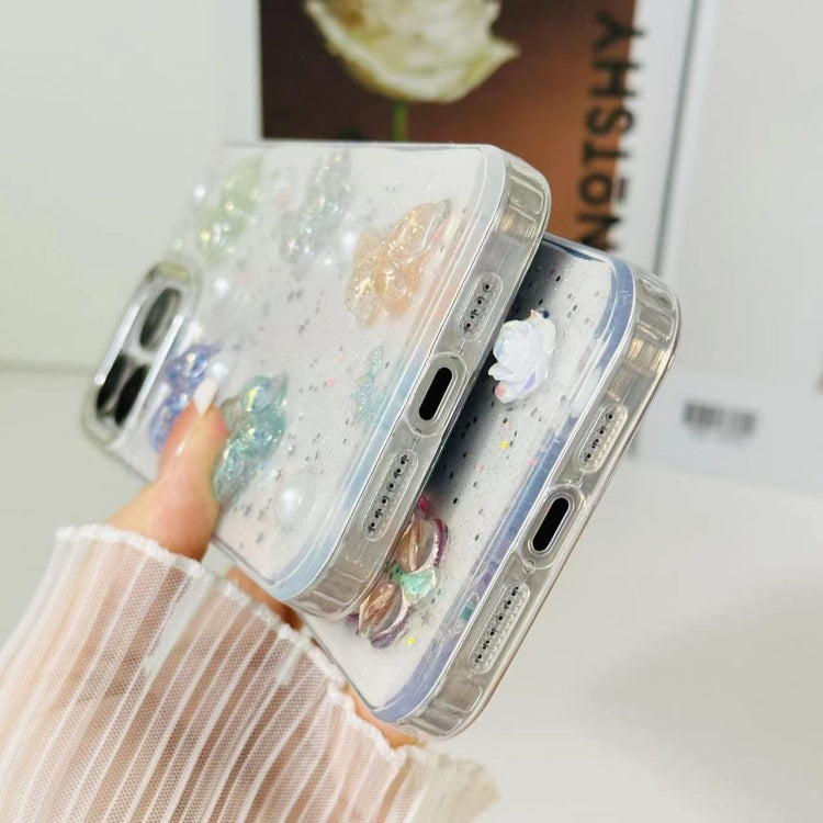 For iPhone 16 Pro Max 3D Colorful Crystal Butterfly TPU Phone Case(Butterfly Pearl) - iPhone 16 Pro Max Cases by buy2fix | Online Shopping UK | buy2fix