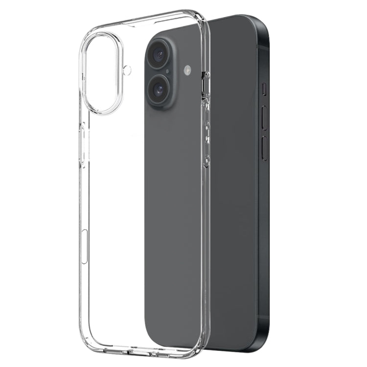 For iPhone 16 NORTHJO 2 in 1 TPU Phone Case Screen Protector Tempered Glass Film(Clear) - iPhone 16 Cases by NORTHJO | Online Shopping UK | buy2fix