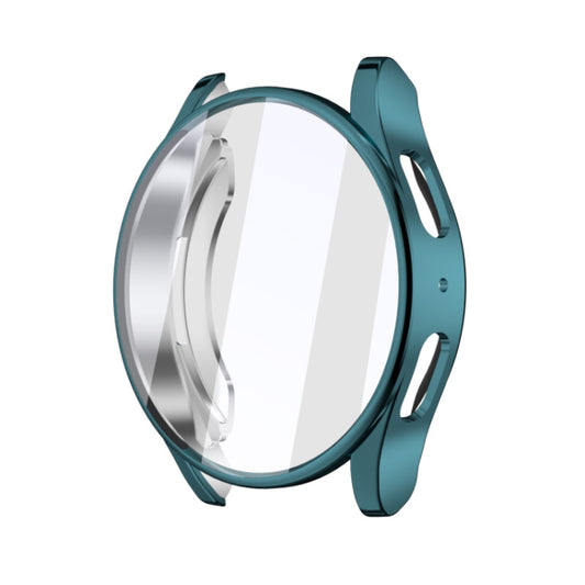 For Samsun Galaxy Watch 7 40mm Full Coverage TPU Electroplated Watch Protective Case(Cyan) - Watch Cases by buy2fix | Online Shopping UK | buy2fix