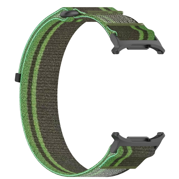 For Samsung Galaxy Watch Ultra 47mm Hook and Loop Fastener Loop Nylon Watch Band(Dark Green) - Watch Bands by buy2fix | Online Shopping UK | buy2fix