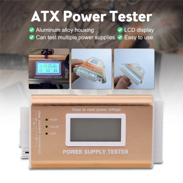 YNS-05 Desktop Computer Power Testing Tool Aluminum Alloy LCD Display ATX Power Tester - Others by buy2fix | Online Shopping UK | buy2fix