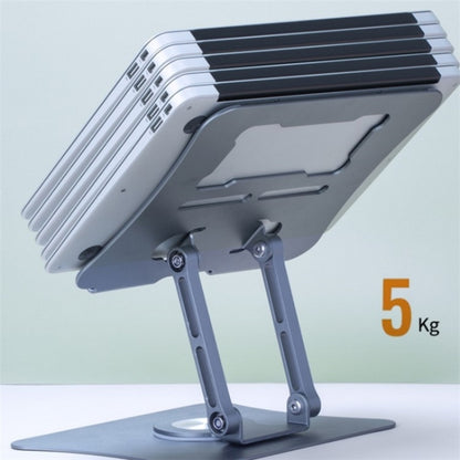 G69 Heat Dissipation Rotatable Notebook Desktop Stand Aluminum Alloy Foldable Laptop Bracket(Silver) - Laptop Stand by buy2fix | Online Shopping UK | buy2fix