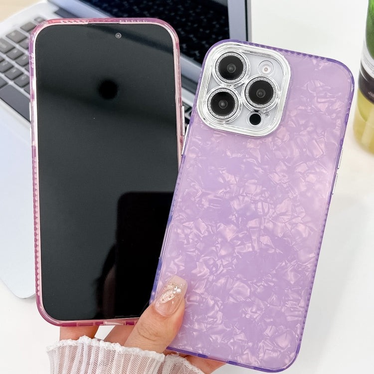 For iPhone 16 Pro Max Plating Glitter Texture TPU Phone Case with Lens Film(Pink Wrinkles) - iPhone 16 Pro Max Cases by buy2fix | Online Shopping UK | buy2fix