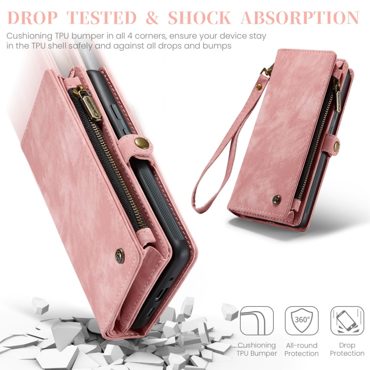 For Google Pixel 9 / 9 Pro CaseMe 008 Detachable Multifunctional Leather Phone Case(Pink) - Google Cases by CaseMe | Online Shopping UK | buy2fix