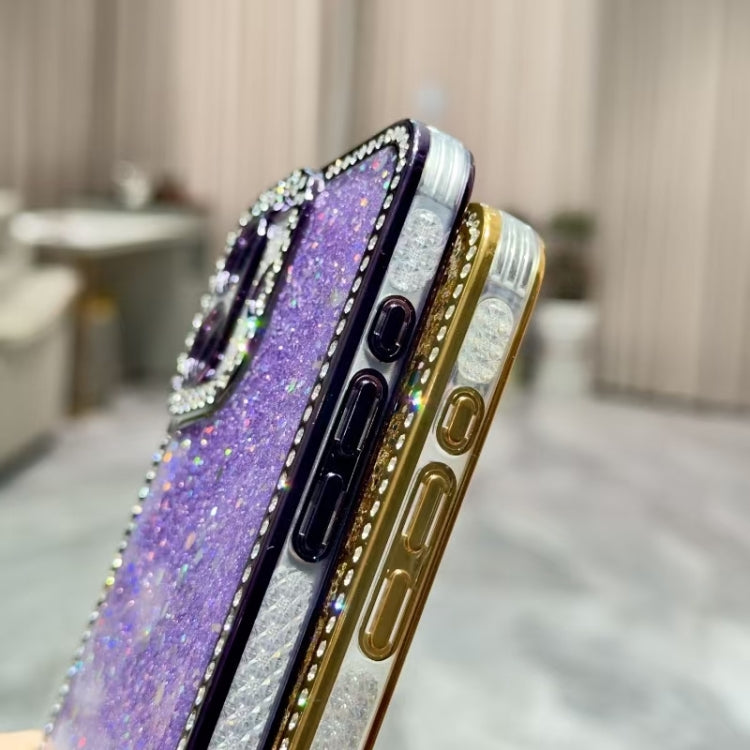 For iPhone 16 Pro Diamond Glitter Sequins TPU Phone Case(Gold) - iPhone 16 Pro Cases by buy2fix | Online Shopping UK | buy2fix