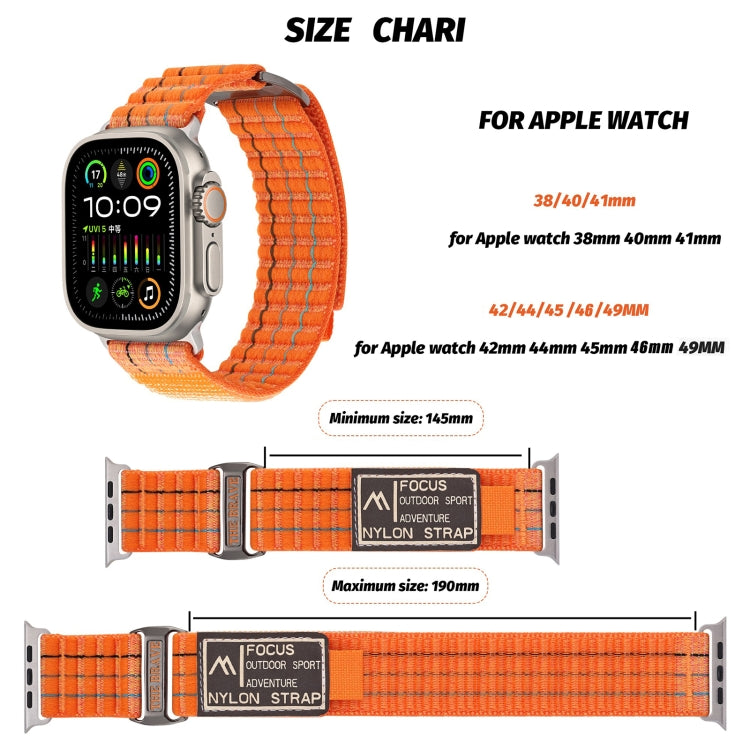 For Apple Watch Ultra 2 49mm Two Sections Nylon Hook and Loop Fastener Watch Band(Glacier White) - Watch Bands by buy2fix | Online Shopping UK | buy2fix