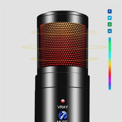 MU900 Max RGB Light E-Sports Gaming Condenser Microphone With Desktop Bracket - Microphone by buy2fix | Online Shopping UK | buy2fix