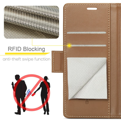 For OPPO Reno12 Pro 5G Global CaseMe 023 Butterfly Buckle Litchi Texture RFID Anti-theft Leather Phone Case(Brown) - Reno12 Pro Cases by CaseMe | Online Shopping UK | buy2fix