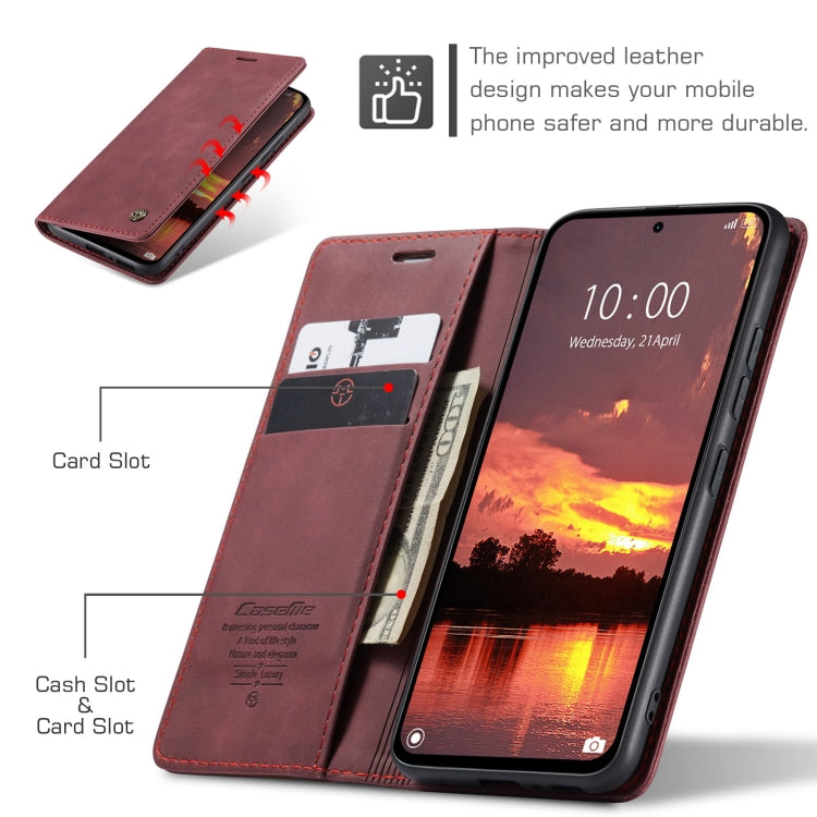 For Redmi Note 14 5G CaseMe 013 Multifunctional Horizontal Flip Leather Phone Case(Red) - Note 14 Cases by CaseMe | Online Shopping UK | buy2fix