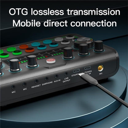 P99 Live Streaming Sound Card with DJ Mixer Voice Converter Audio Mixer - Live Sound Effects Processors by buy2fix | Online Shopping UK | buy2fix