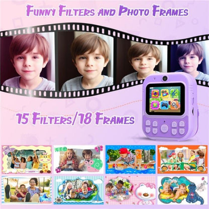 E8 2.4 Inch Screen Photo Printing Video Recorder Multifunctional Kids Dual Lens Camera(Blue) - Children Cameras by buy2fix | Online Shopping UK | buy2fix