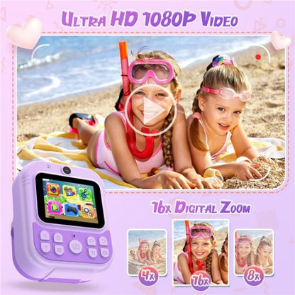 E8 2.4 Inch Screen Photo Printing Video Recorder Multifunctional Kids Dual Lens Camera(Pink) - Children Cameras by buy2fix | Online Shopping UK | buy2fix