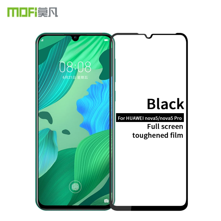 MOFI 9H 2.5D Full Screen Tempered Glass Film for Huawei Nova 5 / Nova 5 Pro(Black) - Huawei Tempered Glass by MOFI | Online Shopping UK | buy2fix