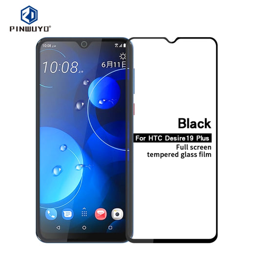 PINWUYO 9H 2.5D Full Screen Tempered Glass Film for HTC D19 PLUS(Black) - For HTC by PINWUYO | Online Shopping UK | buy2fix