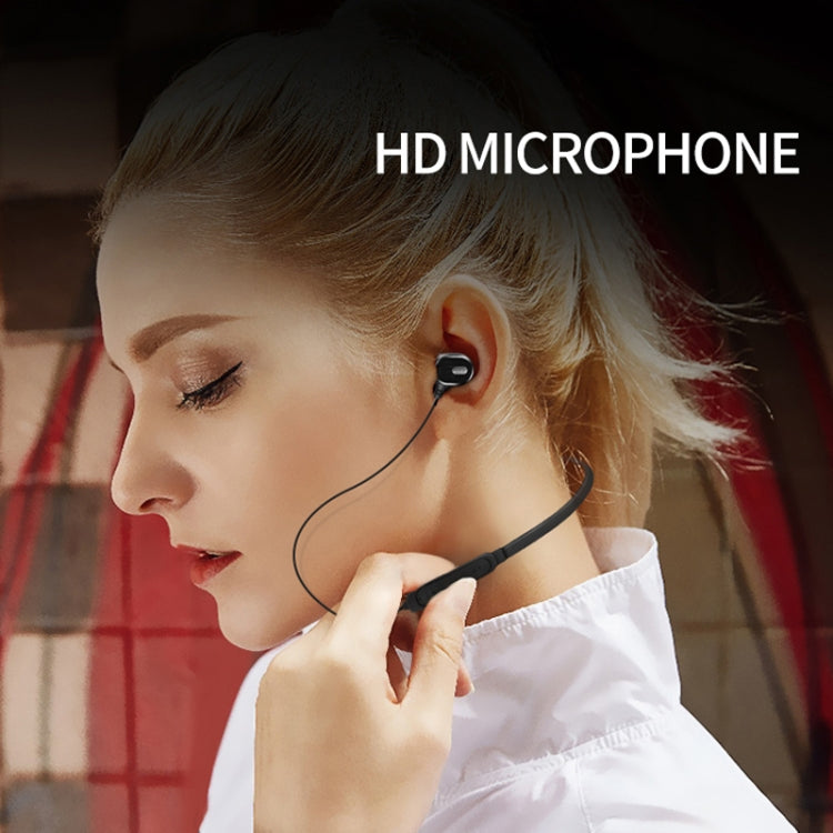 DM-22 Magnetic Bluetooth Earphone DM-22 Neckband Sport headset with Mic Wireless Handsfree Earphoness(White) - Neck-mounted Earphone by buy2fix | Online Shopping UK | buy2fix