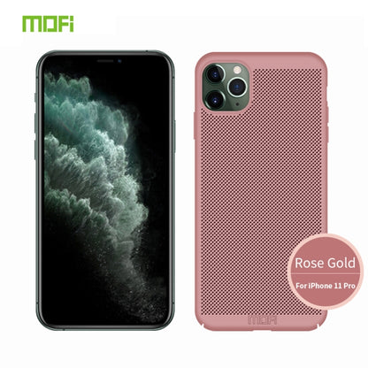 For iPhone 11 Pro MOFI Breathable PC Ultra-thin All-inclusive Protective Case(Rose gold) - iPhone 11 Pro Cases by MOFI | Online Shopping UK | buy2fix