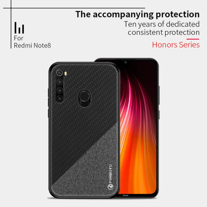 For Xiaomi RedMi Note 8 PINWUYO Rong Series  Shockproof PC + TPU+ Chemical Fiber Cloth Protective Cover(Blue) - Xiaomi Cases by buy2fix | Online Shopping UK | buy2fix