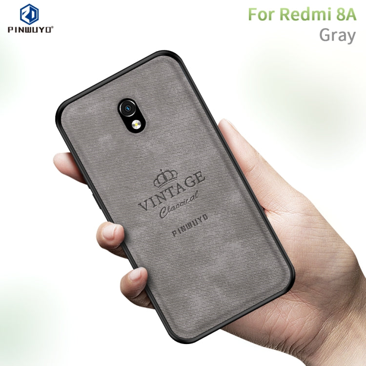 For Xiaomi RedMi 8A PINWUYO Zun Series PC + TPU + Skin Waterproof And Anti-fall All-inclusive Protective Shell(Gray) - Xiaomi Cases by PINWUYO | Online Shopping UK | buy2fix