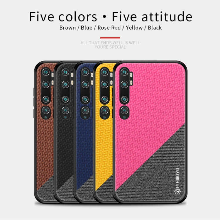 For Xiaomi CC9 Pro / Note10 PINWUYO Rong Series  Shockproof PC + TPU+ Chemical Fiber Cloth Protective Cover(Red) - Xiaomi Cases by PINWUYO | Online Shopping UK | buy2fix