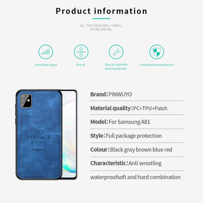 For Galaxy A81 / Note10 Lite PINWUYO Zun Series PC + TPU + Skin Waterproof And Anti-fall All-inclusive Protective Shell(Blue) - Galaxy Phone Cases by PINWUYO | Online Shopping UK | buy2fix