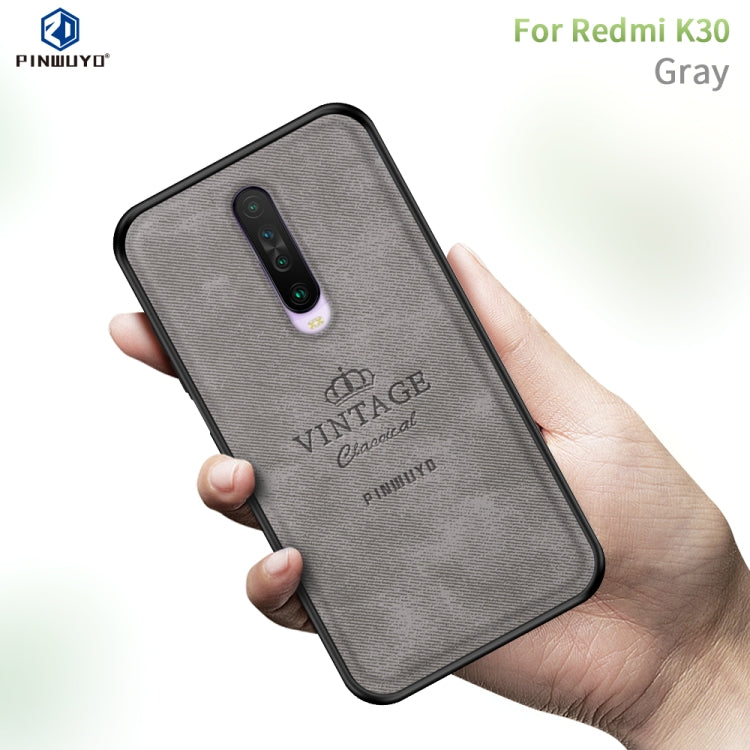 For Xiaomi Redmi K30 PINWUYO Zun Series PC + TPU + Skin Waterproof And Anti-fall All-inclusive Protective Shell(Gray) - Xiaomi Cases by PINWUYO | Online Shopping UK | buy2fix