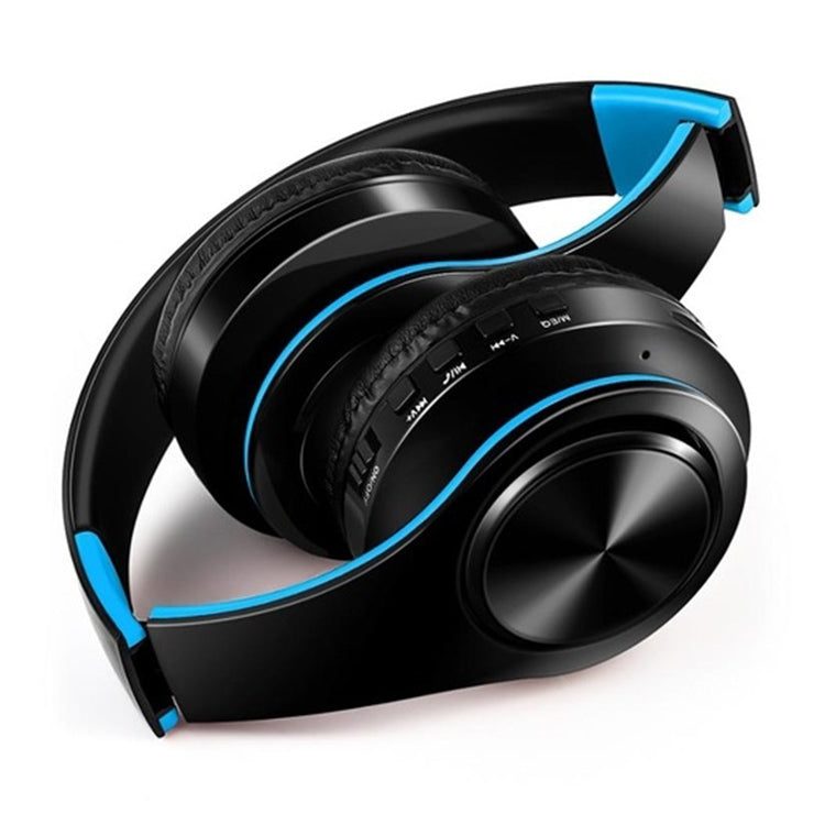 B7 Wireless Bluetooth Headset Foldable Headphone Adjustable Earphones with Microphone(Black Blue) - Headset & Headphone by buy2fix | Online Shopping UK | buy2fix