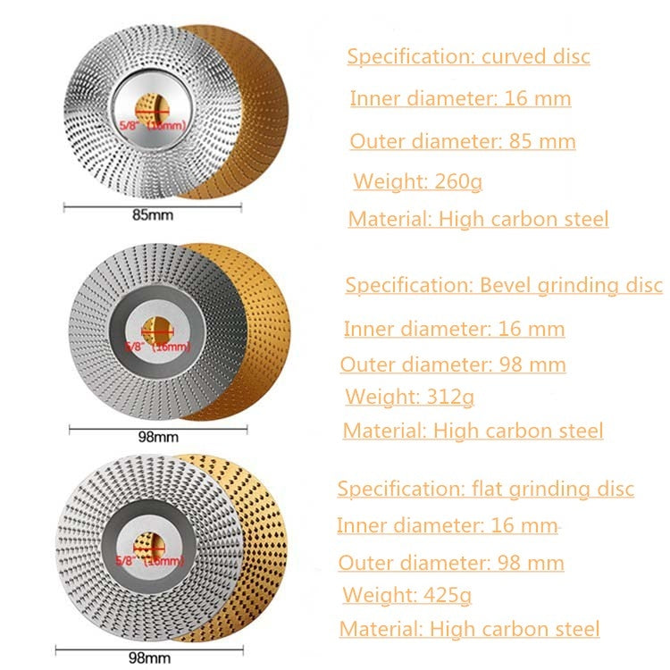 Woodworking Sanding Thorn Disk Angle Grinder Thorn Disk Plastic Grinding Disk Polishing Disk, Style:Flat(Gold) - Abrasive Tools & Accessories by buy2fix | Online Shopping UK | buy2fix