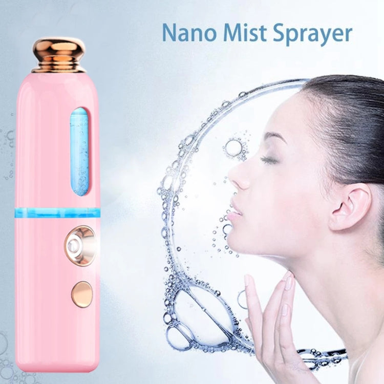 Facial Steamer Nano Spray Water Replenishing Instrument Portable Cold Spray Machine Charging Beauty Instrument Automatic Alcohol Sprayer, Style:Crown(Pink) - Beauty Instrument by buy2fix | Online Shopping UK | buy2fix