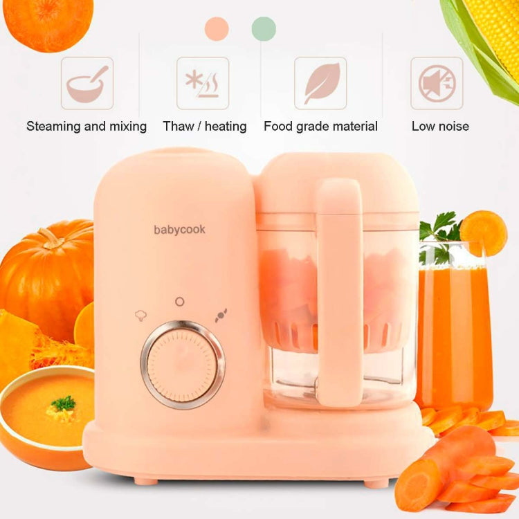 Multifunction Baby Food Cooking Maker Steamer Mixing Grinder Food Supplementary Machine EU Plug(Pink) - Stirrer & Squeezer by buy2fix | Online Shopping UK | buy2fix