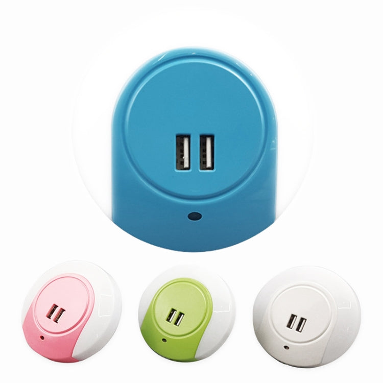 A78B LED Night Light With USB Port Intelligent Light Control Sensor Light, Plug:EU Plug(White) - Sensor LED Lights by buy2fix | Online Shopping UK | buy2fix